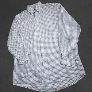 Men's JOS A BANK Plaid Casual Button Down sz Large